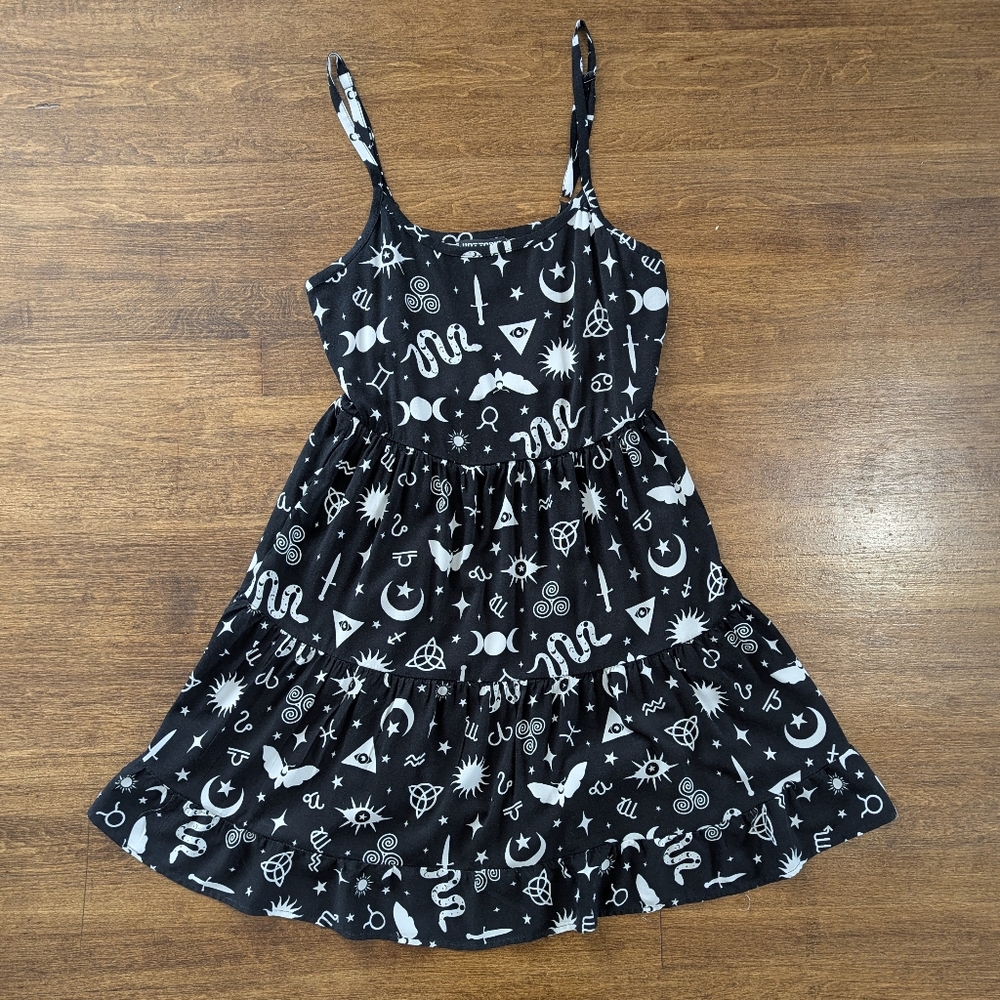 Hot Topic Occult Symbol Tiered Dress